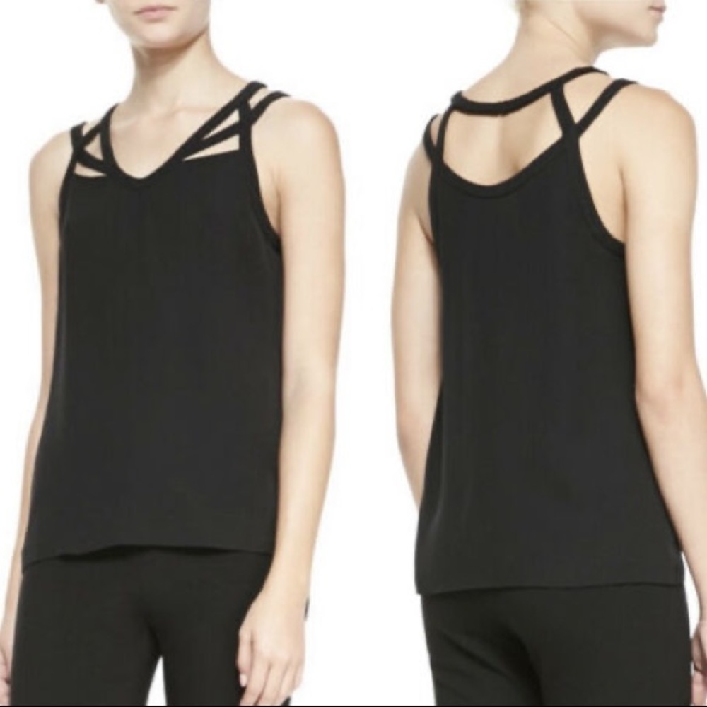 DVF Diane Von Furstenberg SILK cutout Tank Top